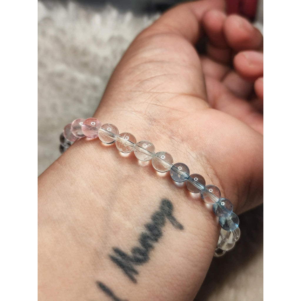 CHEFFY Rainbow Fluorite Bracelet Crystals Gemstones
