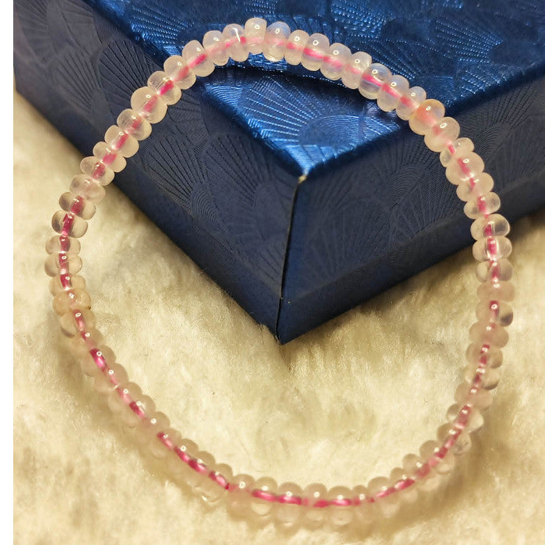 CHEFFY Rose Quartz  Bracelet Crystals Gemstones ( 3mm )