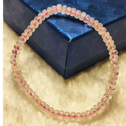 CHEFFY Rose Quartz  Bracelet Crystals Gemstones ( 3mm )