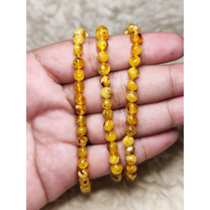 CHEFFY Amber (LQ) Beads Multi-Color DIY Loose Beads (5.2mm | 128 Pcs Per Strand)
