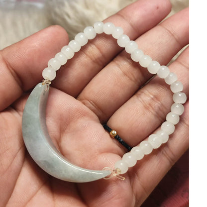 CHEFFY Authentic Jade Bracelet 4.8mm Beaded Stretch Bracelet (#13) ( LowGrade )