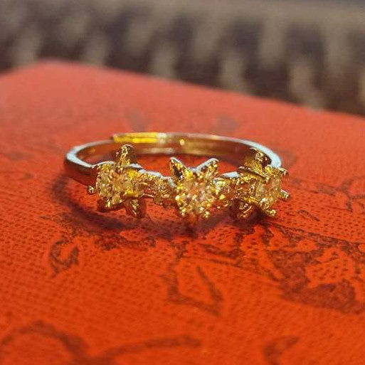 CHEFFY Moissanite Adjustable Ring Gemstone #21