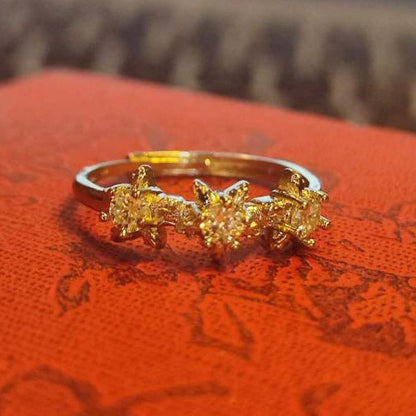 CHEFFY Moissanite Adjustable Ring Gemstone #21