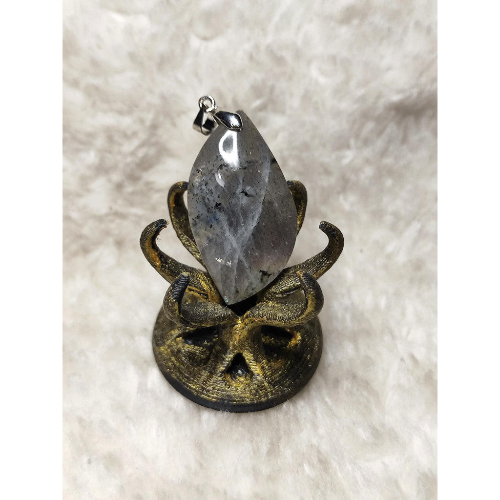 CHEFFY Natural Labradorite Leaf Pendant ( 1 )
