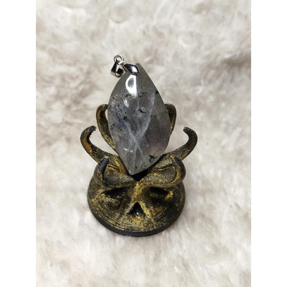CHEFFY Natural Labradorite Leaf Pendant ( 1 )