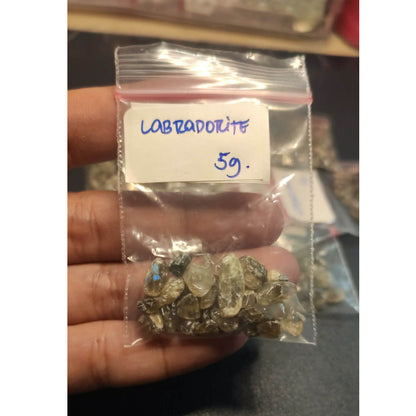 CHEFFY Labradorite Gravel Crystal Gemstone SOLD PER PACK (5grms )