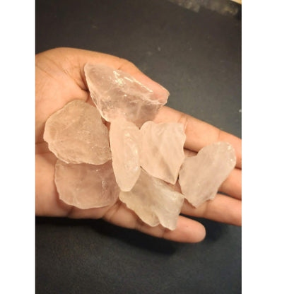 CHEFFY Rose Quartz Crystal Gemstone Raw ( M )