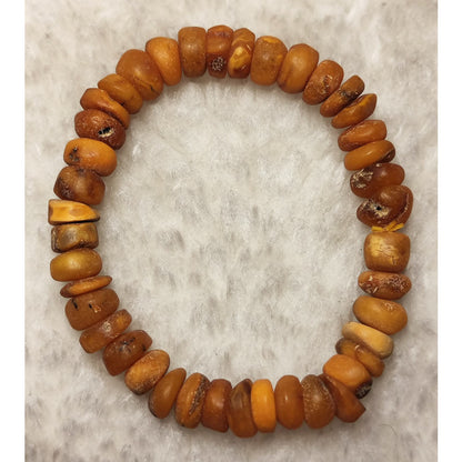 CHEFFY Natural Amber Bracelet – 8mm Authentic Crystal Gemstone
