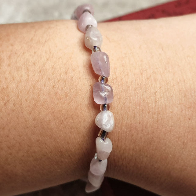 CHEFFY Rose Quartz Bracelet (4mm) | Genuine Natural Crystal Gemstone