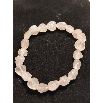 CHEFFY Rose Quartz Floral Bracelet ( 6mm )