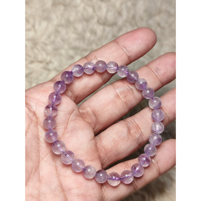 CHEFFY Natural Amethyst Bracelet – Authentic 5mm Gemstone Beaded Jewelry