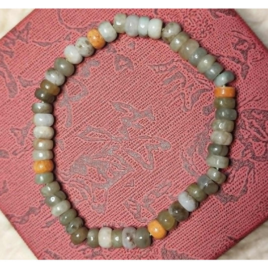 CHEFFY Authentic Jade Bracelet 5.7mm Beaded Stretch Bracelet (#)