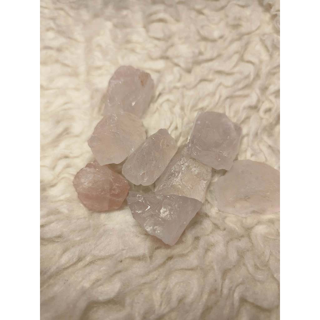 CHEFFY Rose Quartz Crystal Gemstone Raw Med