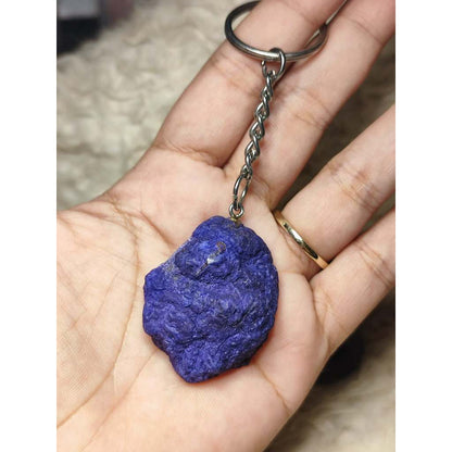 CHEFFY | Vibrant Dyed Agate Keychain | Natural Stone Key Ring Charm & Bag Accessory