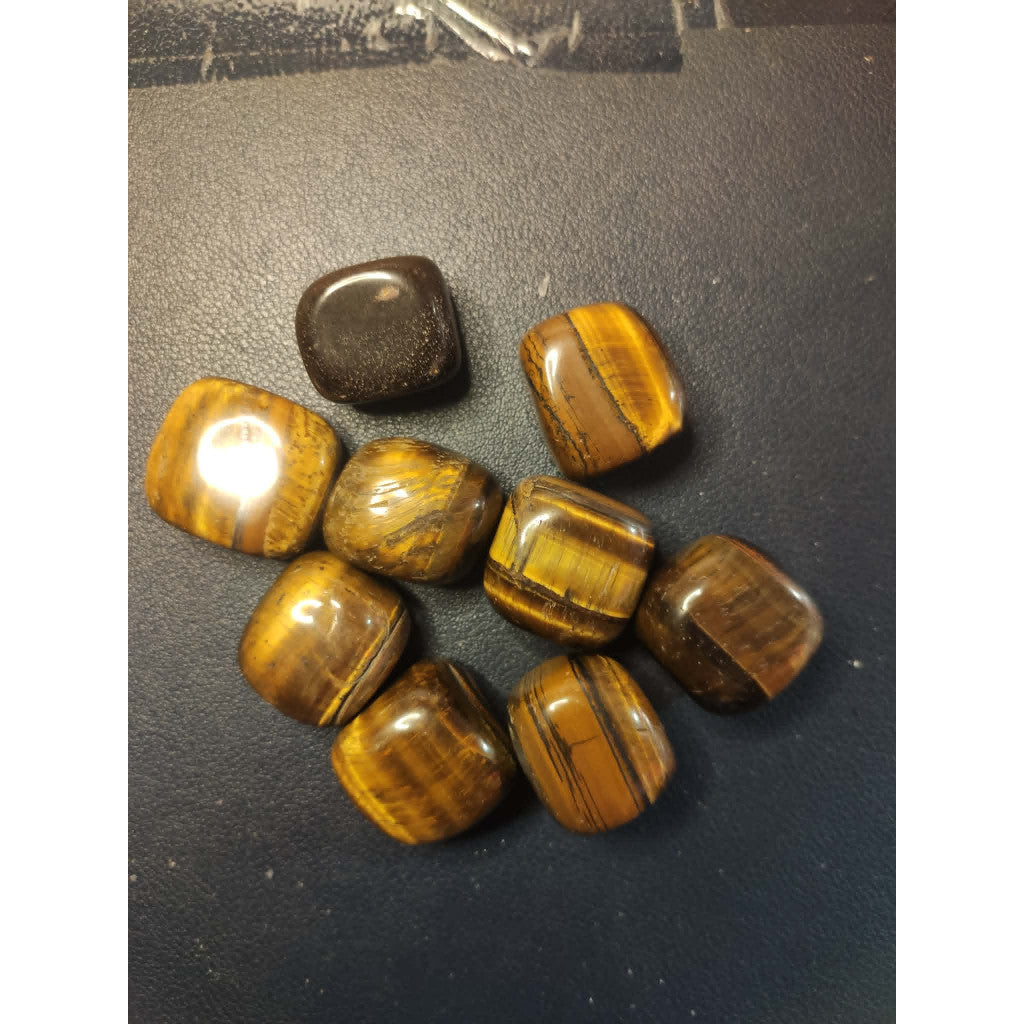 CHEFFY Tigers Eye Tumbled Crystals Gemstones LARGE