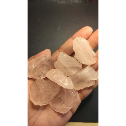 CHEFFY Rose Quartz Crystal Gemstone Raw ( M )