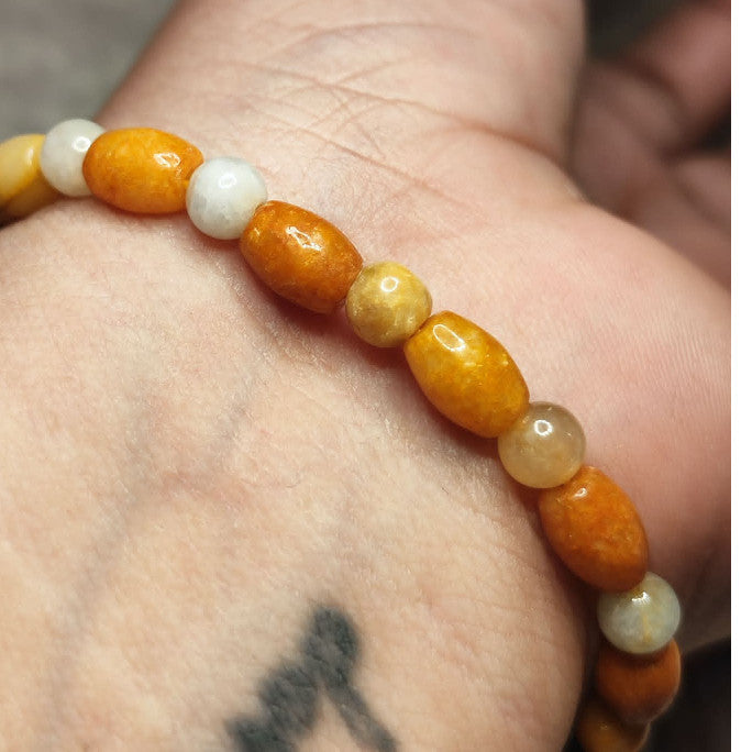 CHEFFY Carnelian Bracelet Crystal Gemstone  (5mm)
