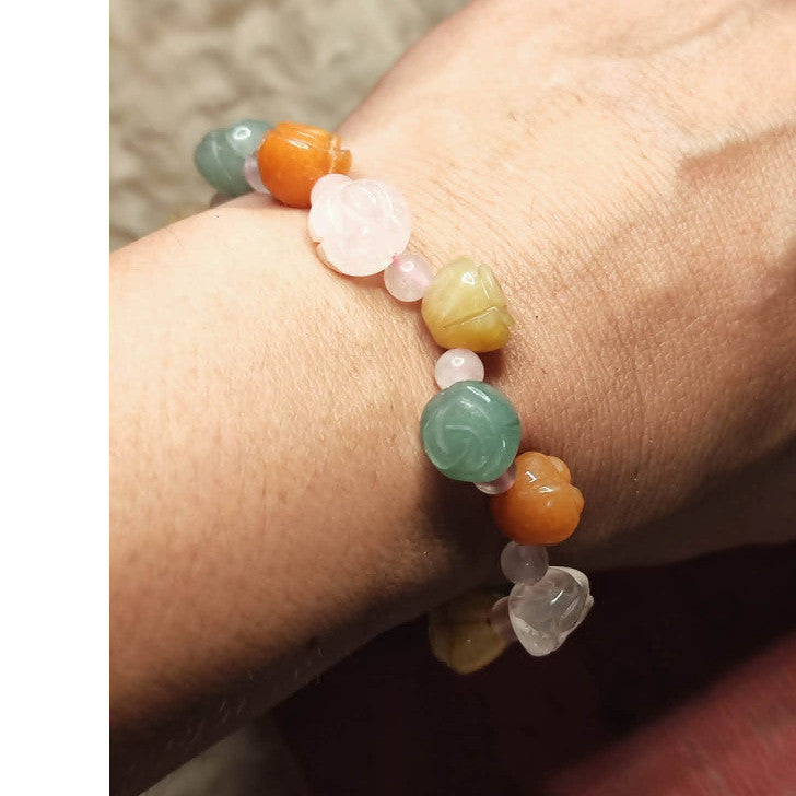 CHEFFY Authentic Xiuyan Jade 10mm Bracelet.