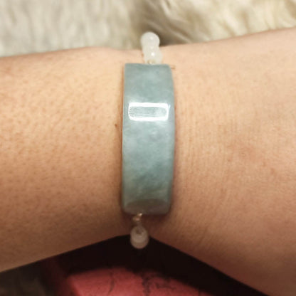 CHEFFY Authentic Jade Bracelet 4.8mm Beaded Stretch Bracelet (#13) ( LowGrade )