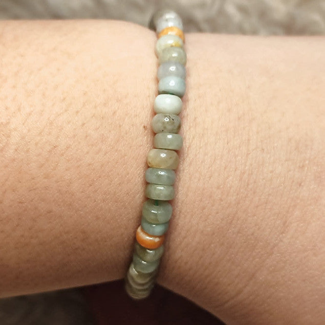 CHEFFY Authentic Jade Bracelet 5.7mm Beaded Stretch Bracelet (#)