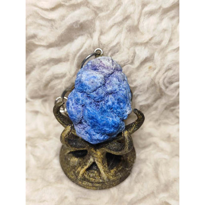 CHEFFY | Vibrant Dyed Agate Keychain | Natural Stone Key Ring Charm & Bag Accessory