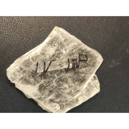 CHEFFY Clear Quartz  Pendant Crystal  Raw (Random Pick )  Wire Wrap Gemstone