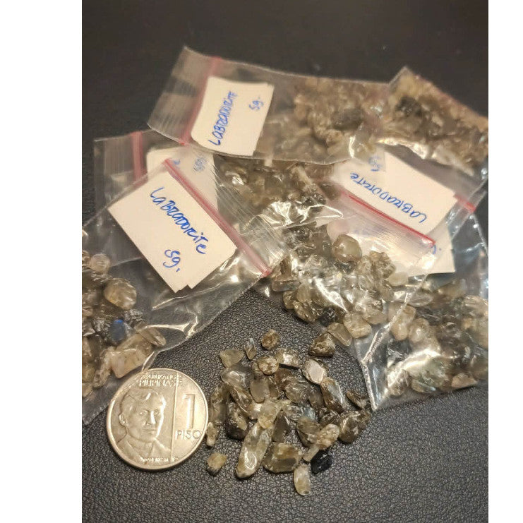 CHEFFY Labradorite Gravel Crystal Gemstone SOLD PER PACK (5grms )