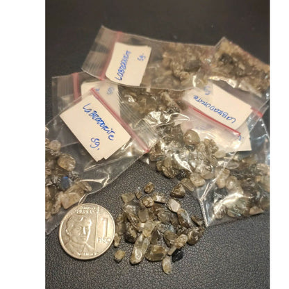 CHEFFY Labradorite Gravel Crystal Gemstone SOLD PER PACK (5grms )