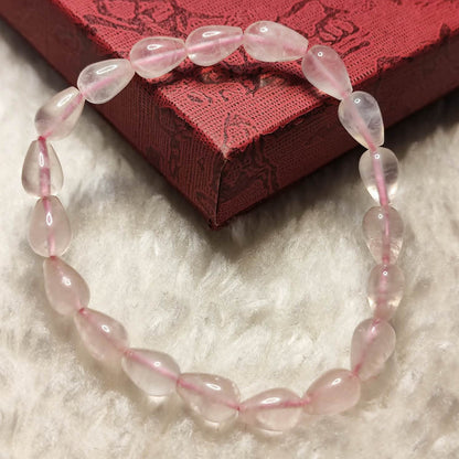 CHEFFY Rose Quartz Bracelet Crystals Gemstones 5mm