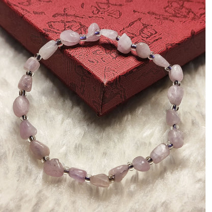 CHEFFY Rose Quartz Bracelet (4mm) | Genuine Natural Crystal Gemstone