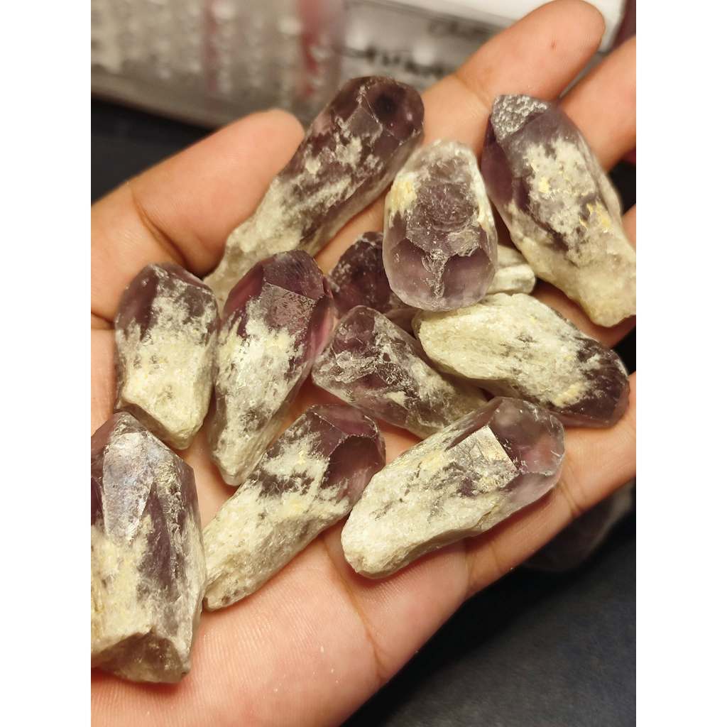 CHEFFY Amethyst Crystal Gemstone Points Light Purple (XL)