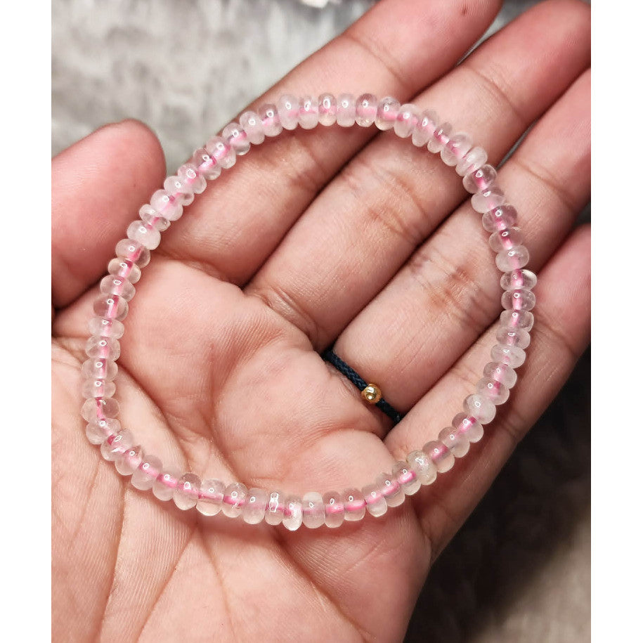CHEFFY Rose Quartz  Bracelet Crystals Gemstones ( 3mm )