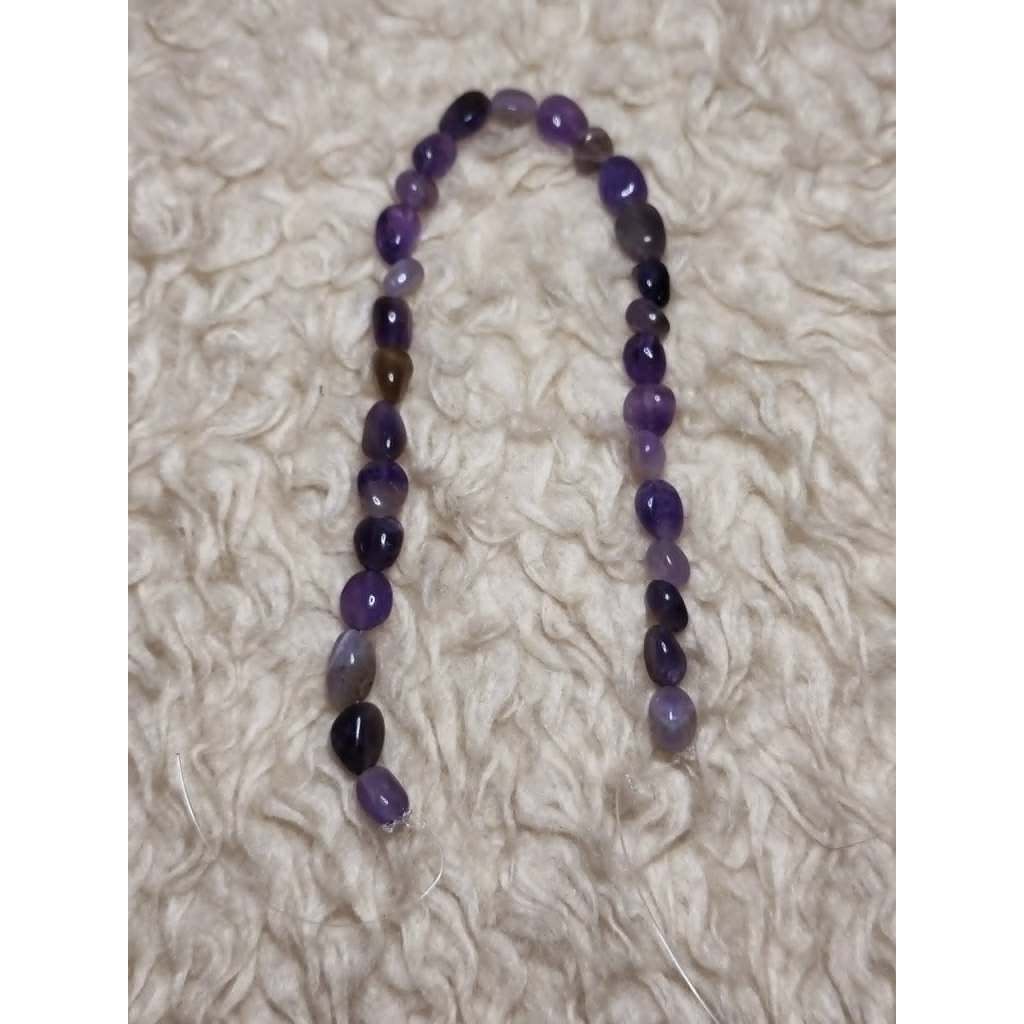 CHEFFY Natural Amethyst Beads DIY Loose Beads (Per Strand) for Jewelry Making