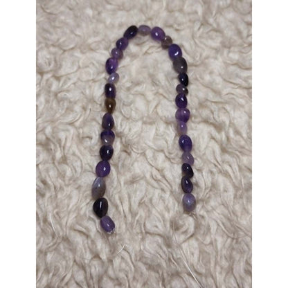 CHEFFY Natural Amethyst Beads DIY Loose Beads (Per Strand) for Jewelry Making