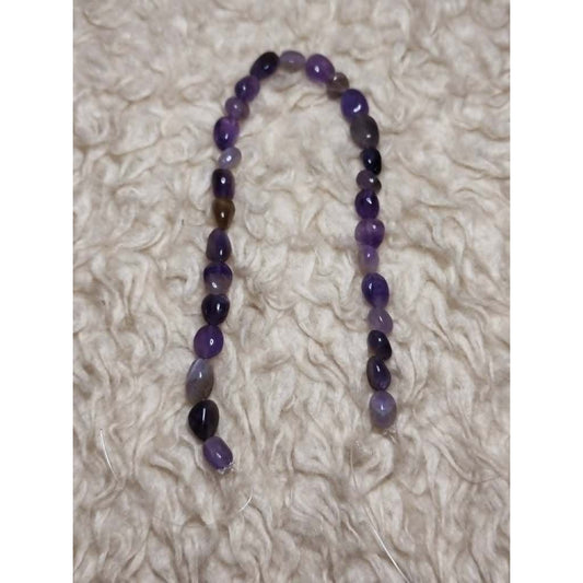 CHEFFY Natural Amethyst Beads DIY Loose Beads (Per Strand) for Jewelry Making