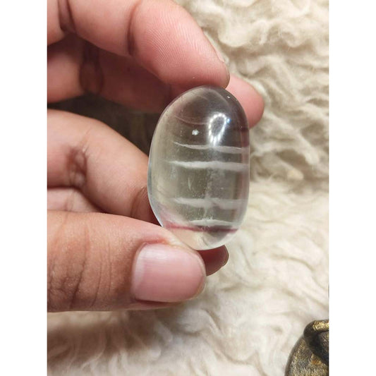 CHEFFY Rainbow Fluorite Tumbled Stone  17.10g (# 12)