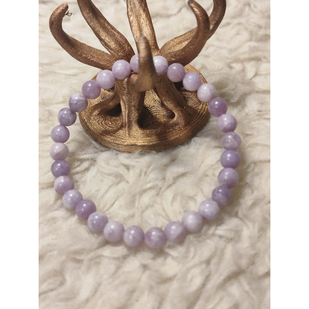 CHEFFY Natural Lavender Kunzite Crystal Bracelet