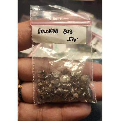 CHEFFY Smoky Quartz Gravel Crystals Gemstones SOLD PER PACK ( 5grms )