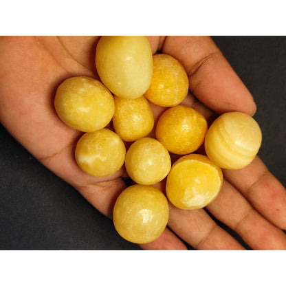 CHEFFY Yellow Calcite Tumbled Gemstone Crystal
