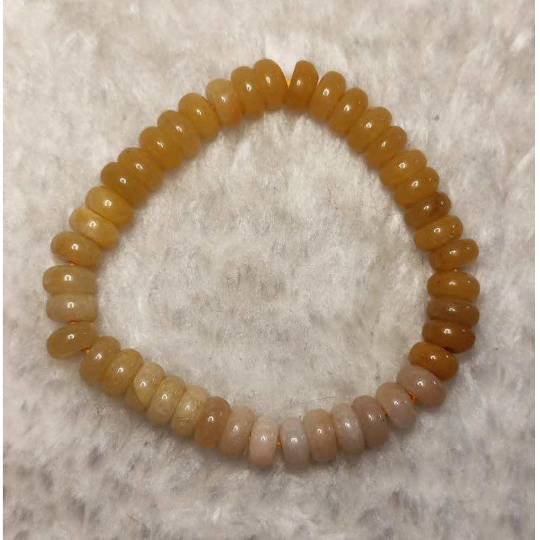 CHEFFY Yellow Agate Bracelet Gemstone Crystals (7mm)