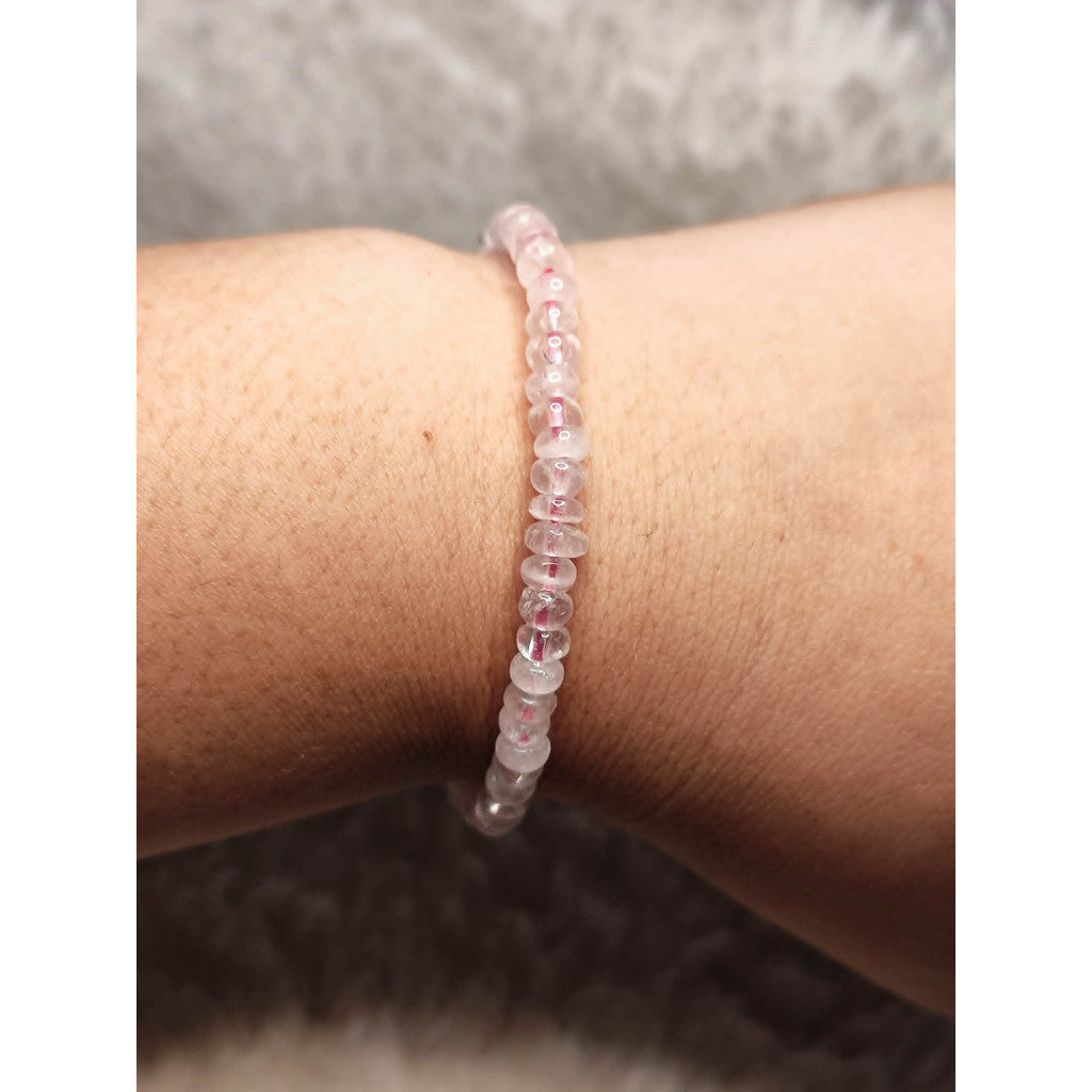 CHEFFY Rose Quartz  Bracelet Crystals Gemstones ( 3mm )