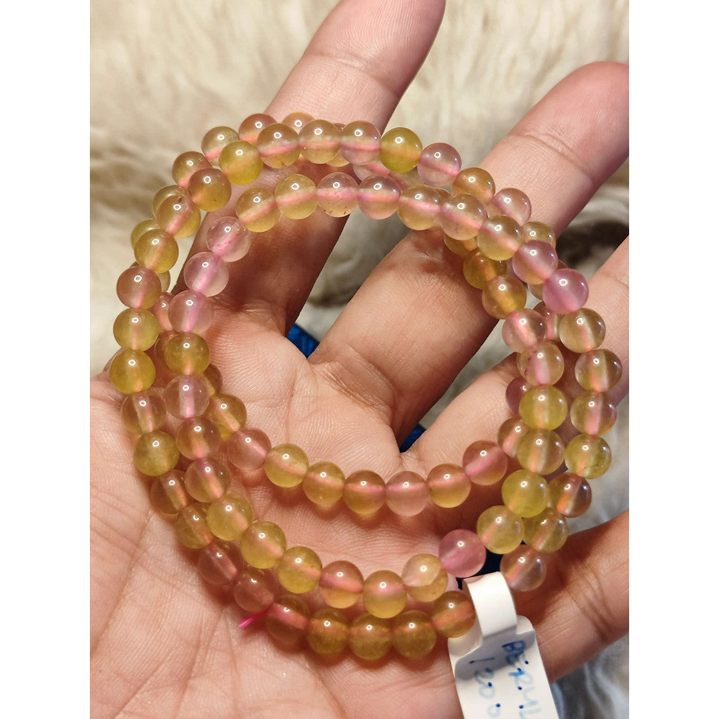 CHEFFY Natural Beryl Beads Multi-Color DIY Loose Beads (6mm | 93 Pcs Per Strand)