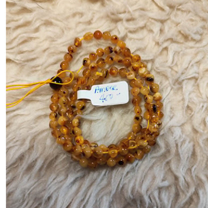 CHEFFY Amber (LQ) Beads Multi-Color DIY Loose Beads (5.2mm | 128 Pcs Per Strand)