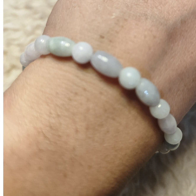CHEFFY Authentic Jade Bracelet 5.2mm Beaded Stretch Bracelet (#5)