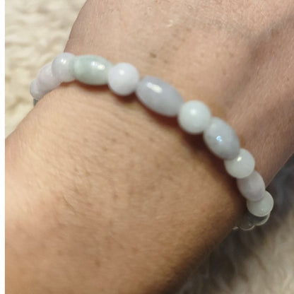 CHEFFY Authentic Jade Bracelet 5.2mm Beaded Stretch Bracelet (#5)