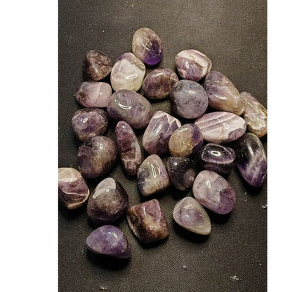 CHEFFY Amethyst Tumbled Crystals Gemstones ( med )