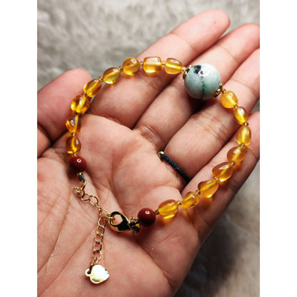 CHEFFY Amber Bracelet Gemstone Crystals(Random Pick)