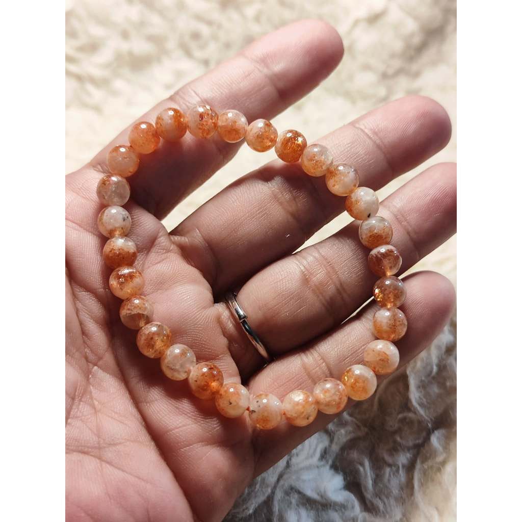 CHEFFY Carnelian Bracelet 5mm - Natural Gemstone Crystal