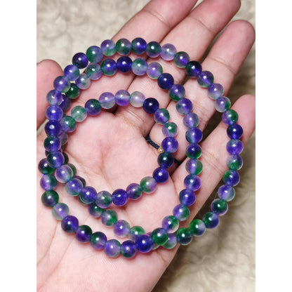 CHEFFY Natural Multi-Color Fluorite Beads DIY (6.3mm | 93 pcs per strand).