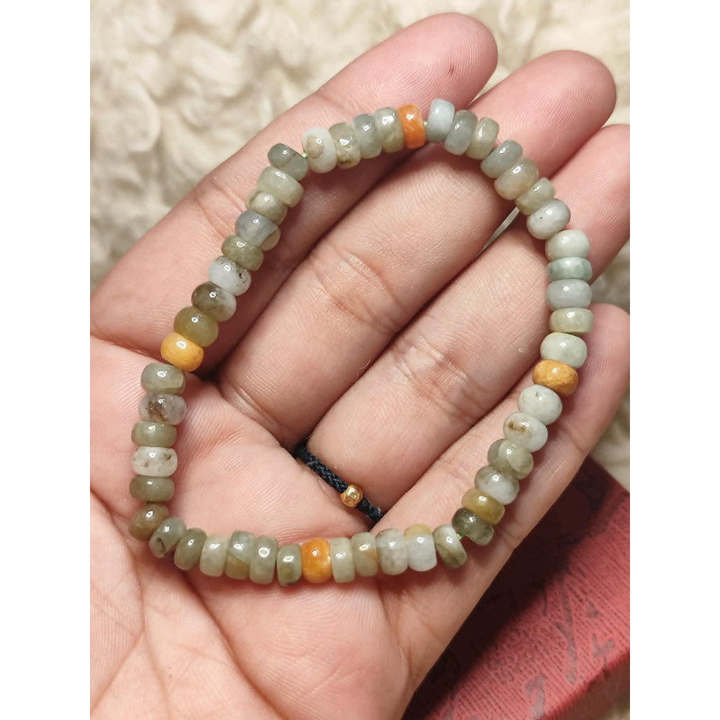 CHEFFY Authentic Jade Bracelet 5.7mm Beaded Stretch Bracelet (#)